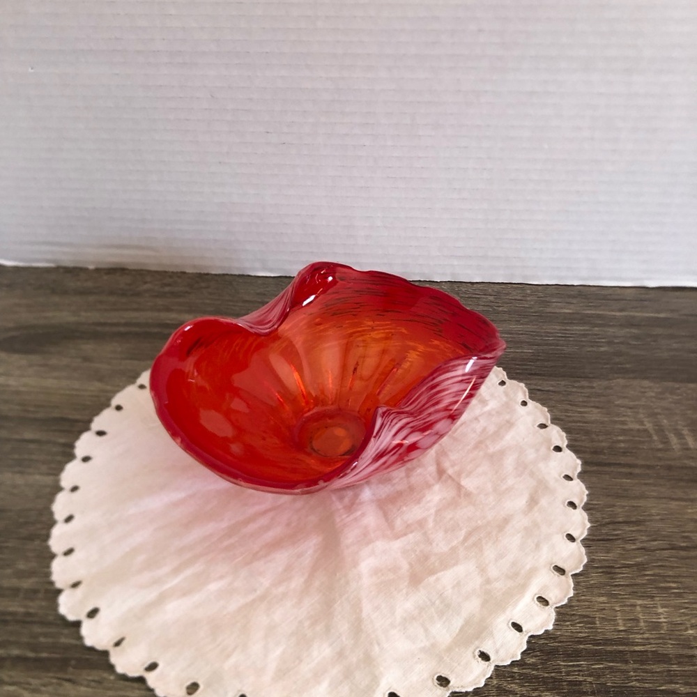 Vtg MCM Wales Art Glass Bowl